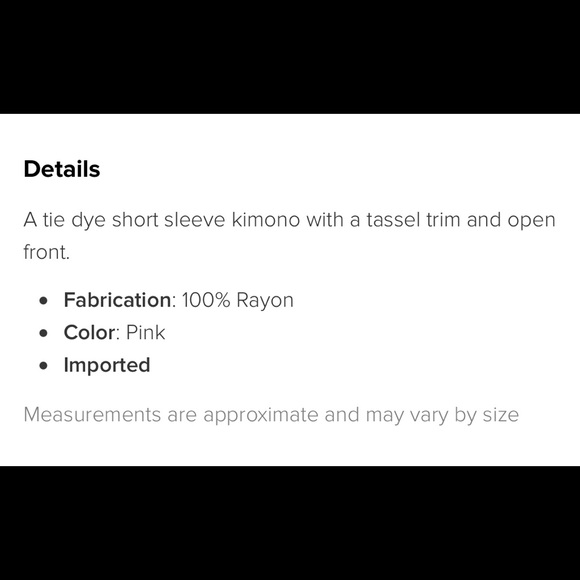 NWT JustFab Tie Dye Kimono in Pink Size Medium - Picture 4 of 4